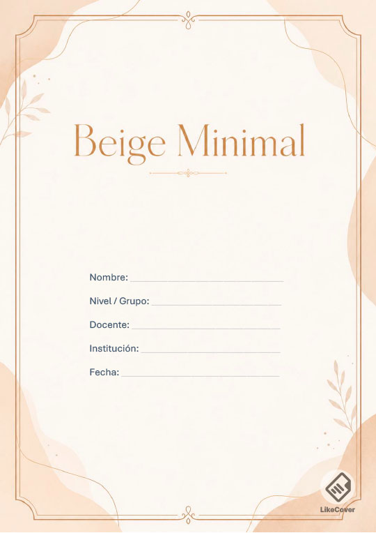 Portada Aesthetic Beige Minimal