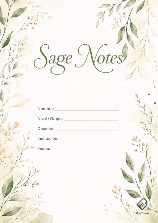 Portada Aesthetic Sage Notes