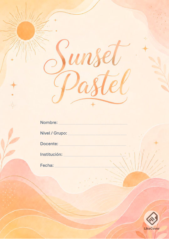 Portada Aesthetic Sunset Pastel