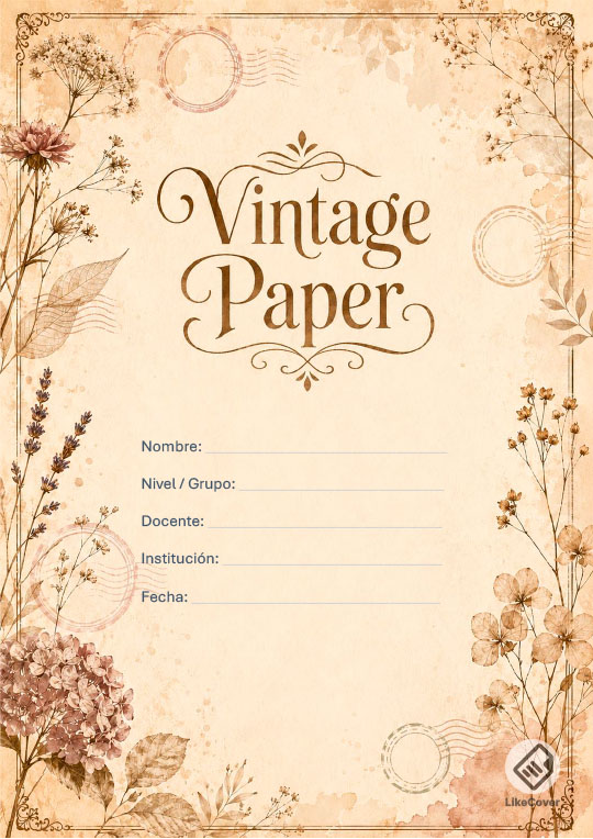 Portada Aesthetic Vintage Paper