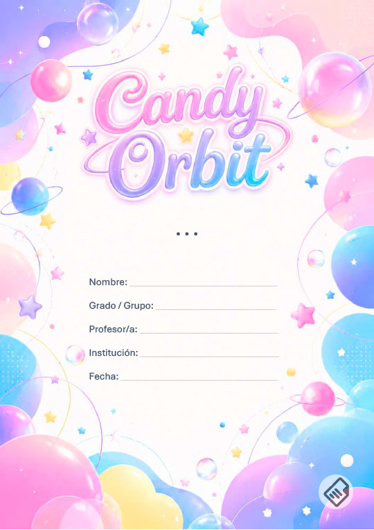 Portada Creativa Candy Orbit