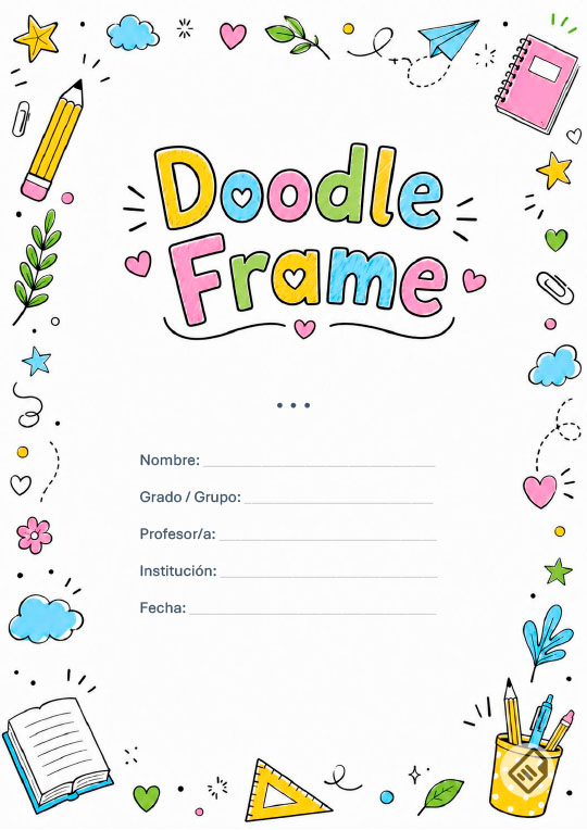 Portada Creativa Doodle Frame