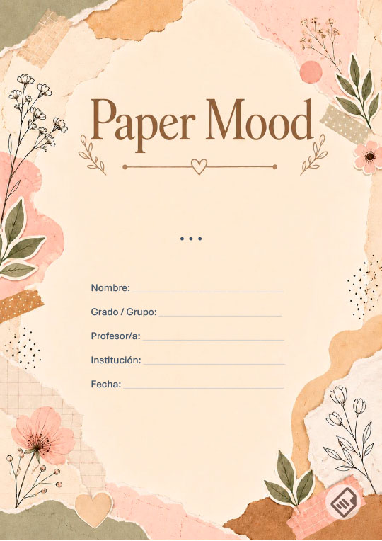 Portada Creativa Paper Mood
