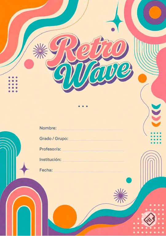 Portada Creativa Retro Wave