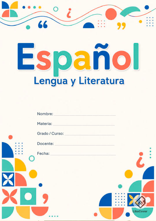 Portada Español fácil y bonita Word Mosaic