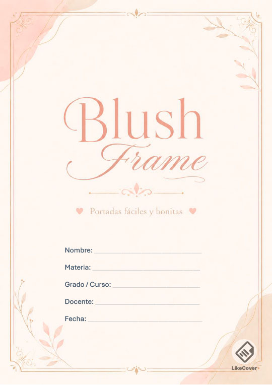 Portada fácil y bonita Blush Frame