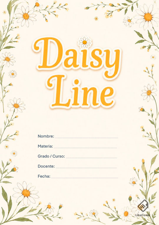 Portada fácil y bonita Daisy Line