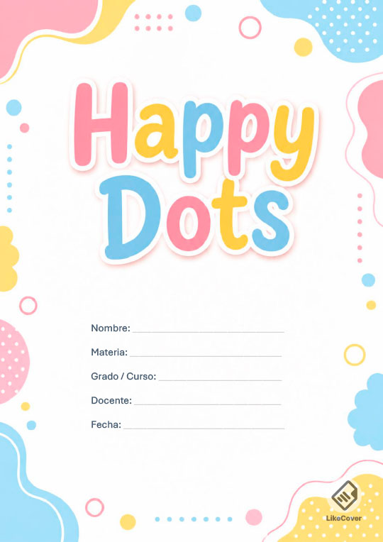 Portada fácil y bonita Happy Dots