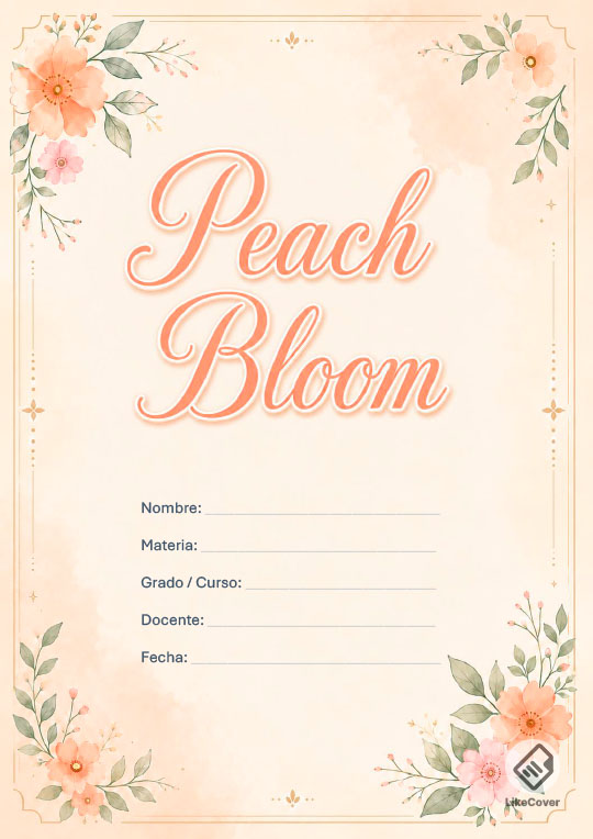 Portada fácil y bonita Peach Bloom