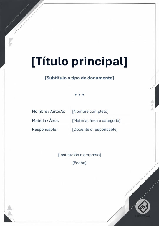 Portada Formal Graphite Edge