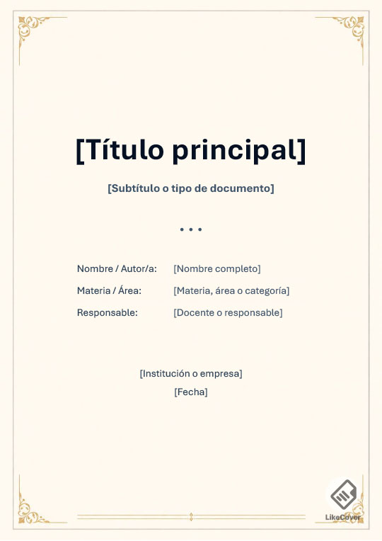 Portada Formal Ivory Line