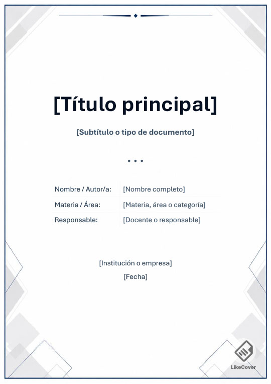 Portada Formal Navy Crest