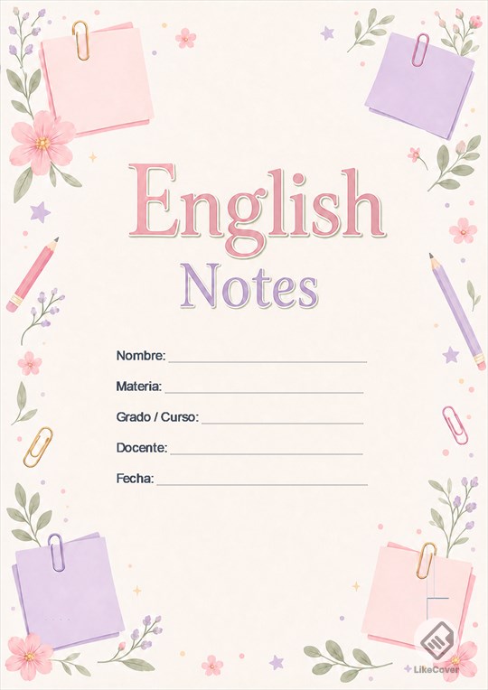 Portada Inglés Aesthetic Bloom Notes