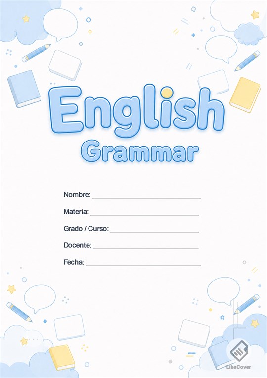 Portada Inglés Aesthetic Cloud Grammar