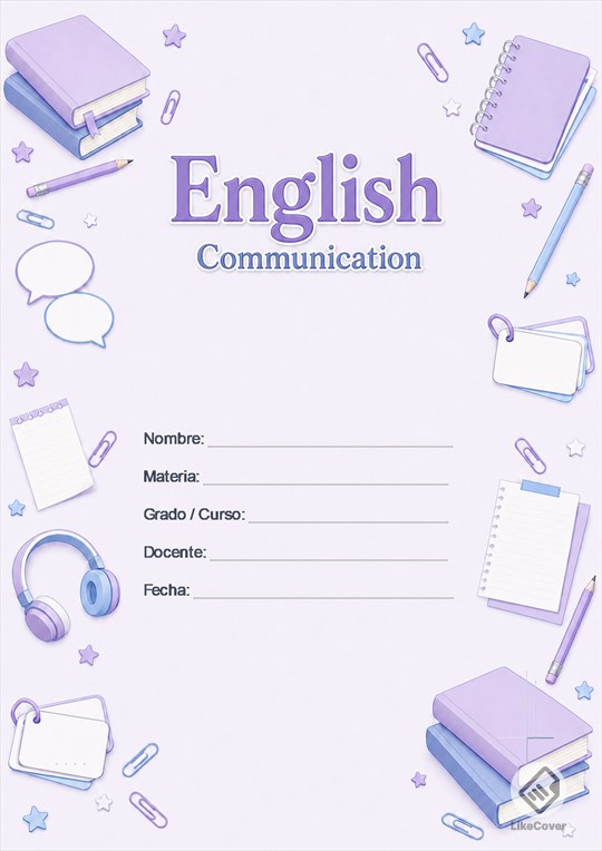 Portada Inglés Aesthetic Lavender Class