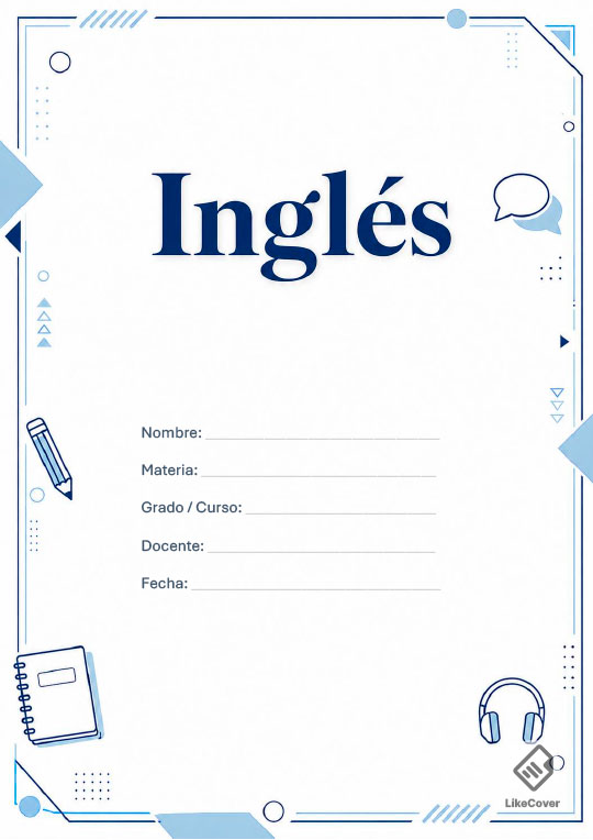 Portada Inglés fácil y bonita Blue Classroom