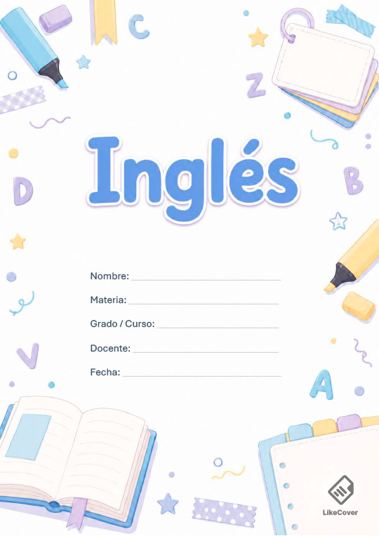 Portada Inglés fácil y bonita Pastel Dictionary