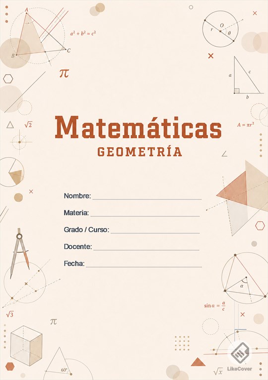 Portada Matemáticas Aesthetic Dusty Geometry