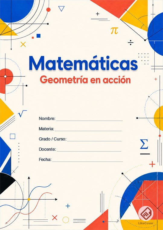 Portada Matemáticas Creativa Bold Geometry