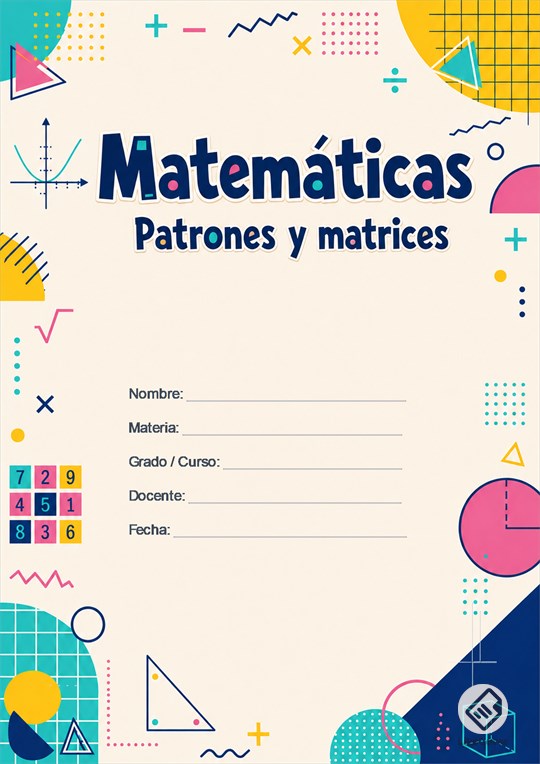 Portada Matemáticas Creativa Memphis Matrix