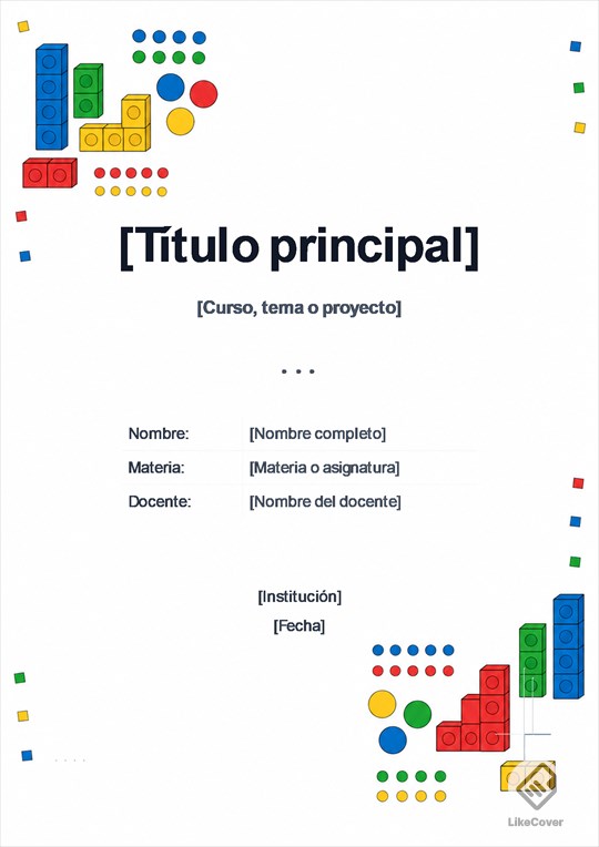 Portada Matemáticas fácil y bonita Bloques Alegres