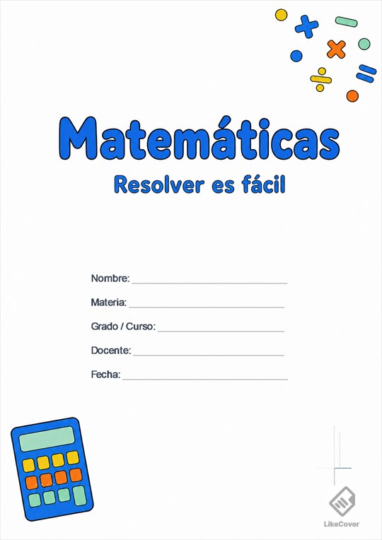 Portada Matemáticas fácil y bonita Cálculo Amable