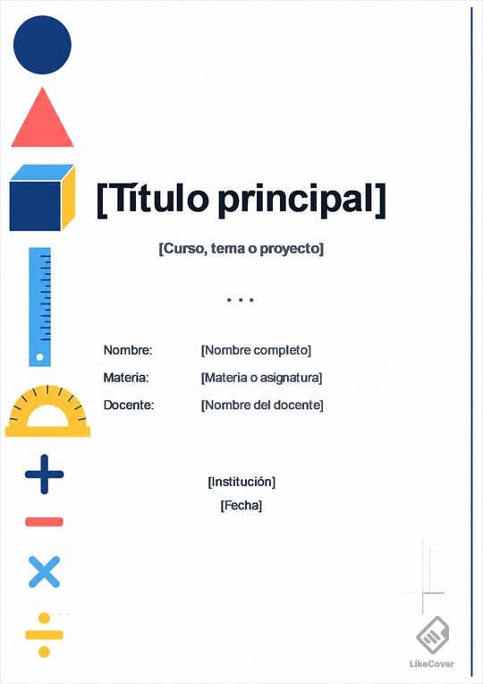 Portada Matemáticas fácil y bonita Franja Geométrica
