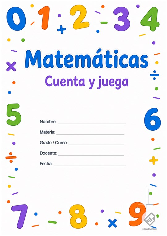 Portada Matemáticas fácil y bonita Números Saltarines