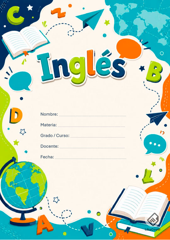 Portada Inglés creativa Globe Pop