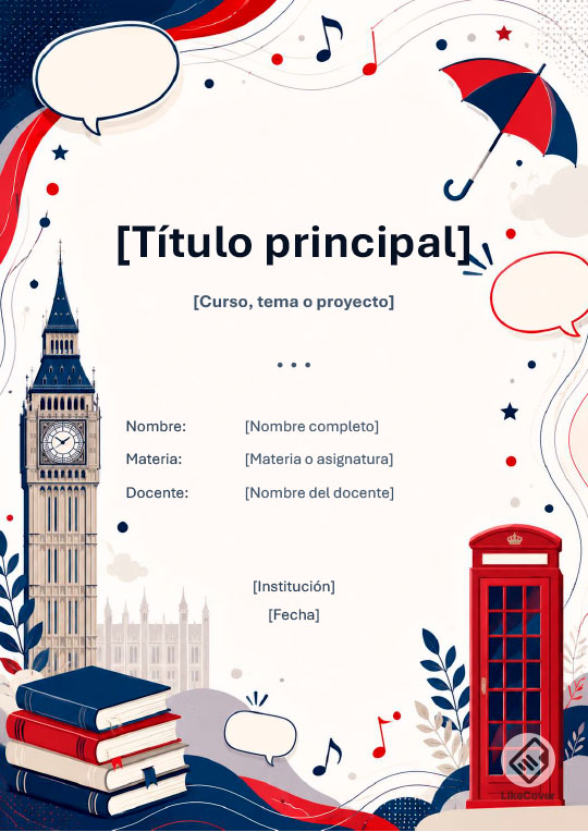 Portada Inglés creativa London Beats