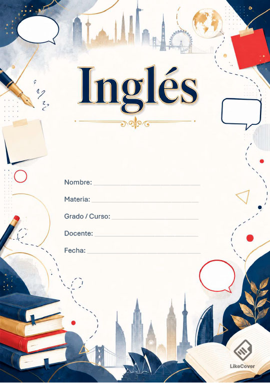 Portada Inglés creativa Skyline Notes