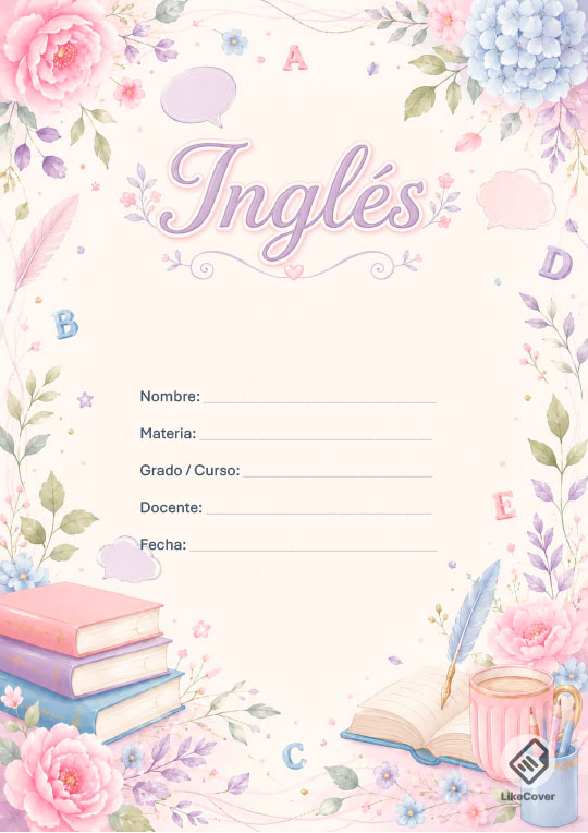 Portada Inglés creativa Soft Bloom
