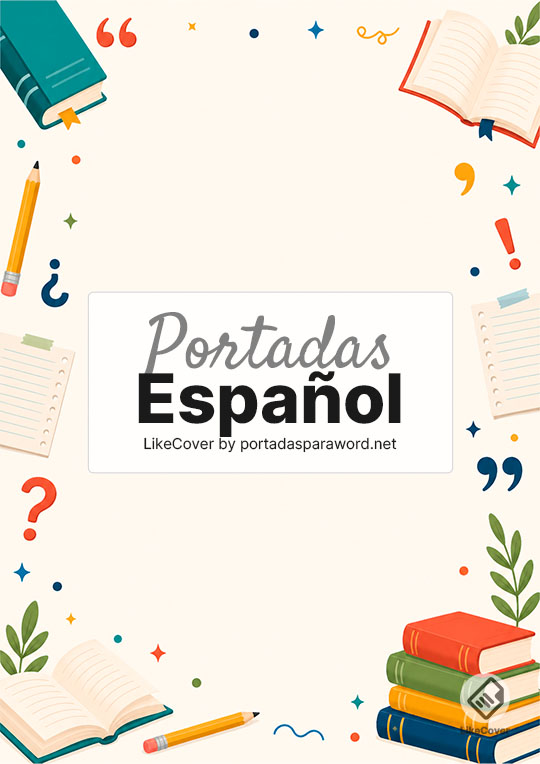 Portadas de Español para cuadernos, Word y Google Docs