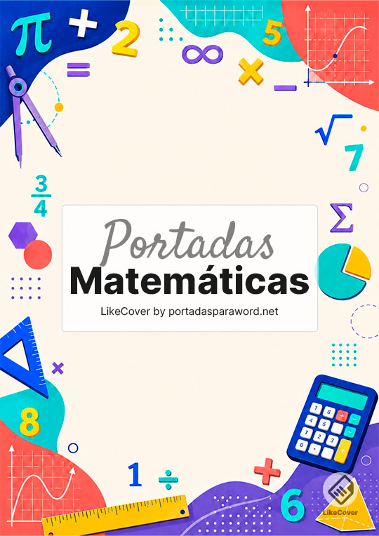 Portadas de Matemáticas para cuadernos, Word y Docs