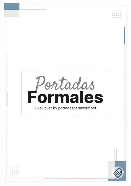 Portadas formales para Word y Google Docs
